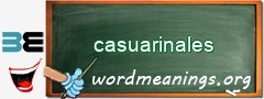 WordMeaning blackboard for casuarinales